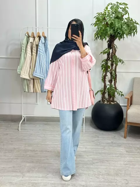 شومیزمانتویی راه راه رنگی