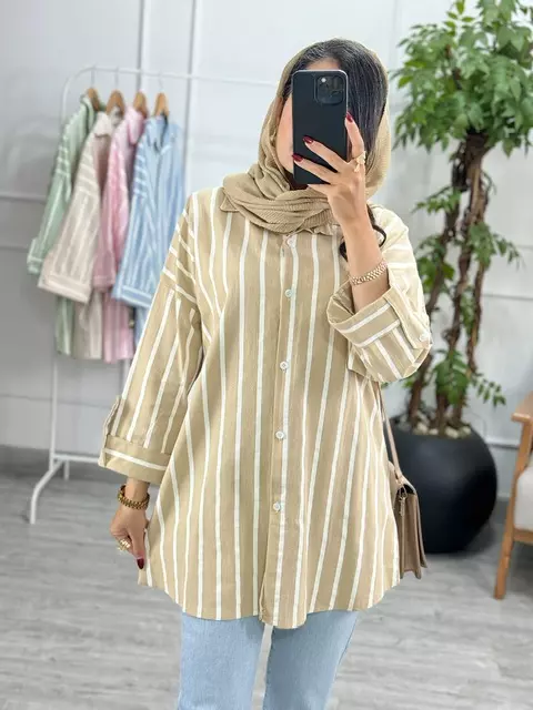 شومیزمانتویی راه راه رنگی