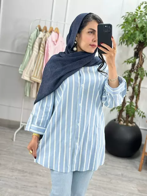 شومیزمانتویی راه راه رنگی
