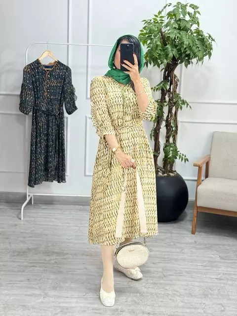 پیراهن حریر طلاکوب