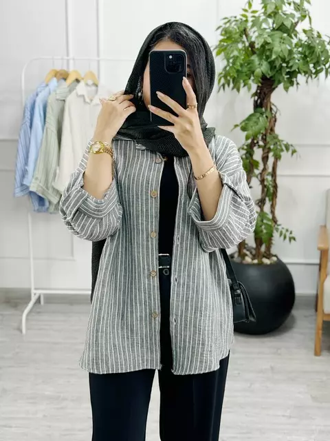 شومیز راه راه دیبا