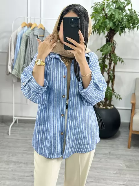 شومیز راه راه دیبا