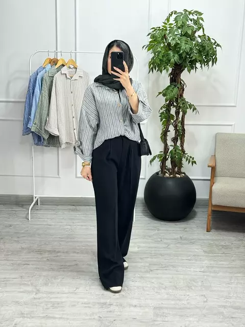 شومیز راه راه دیبا