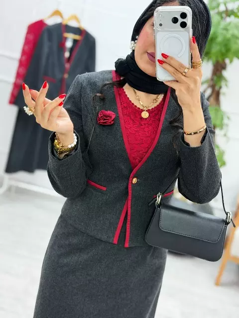 پیراهن و کت گلی