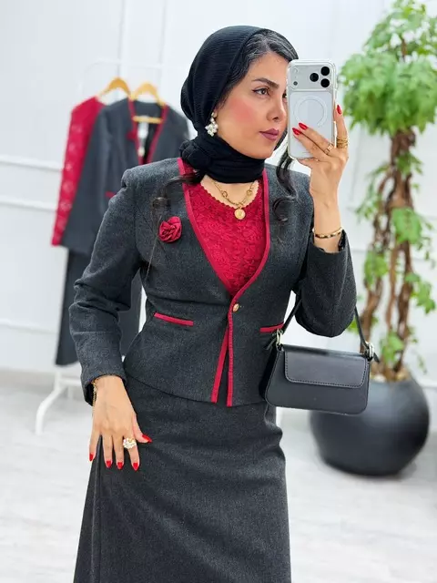 پیراهن و کت گلی