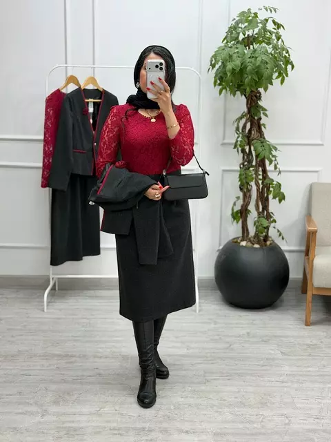 پیراهن و کت گلی