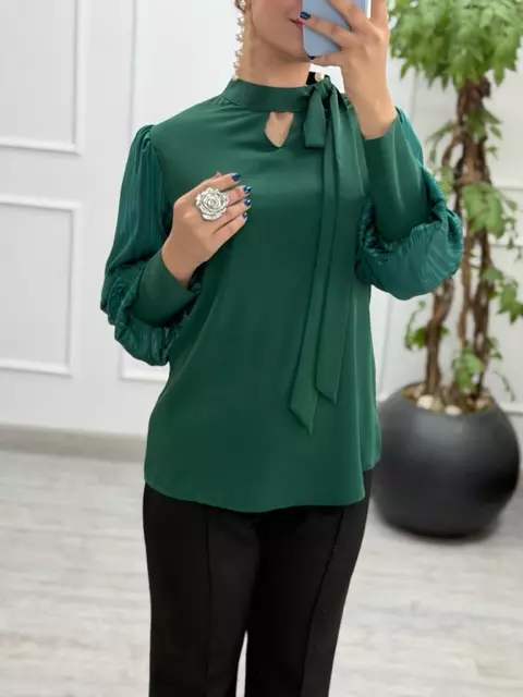 شومیز یقه کراواتی