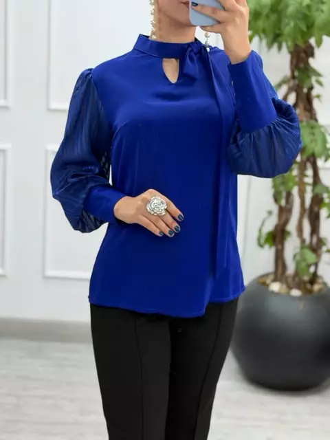 شومیز یقه کراواتی
