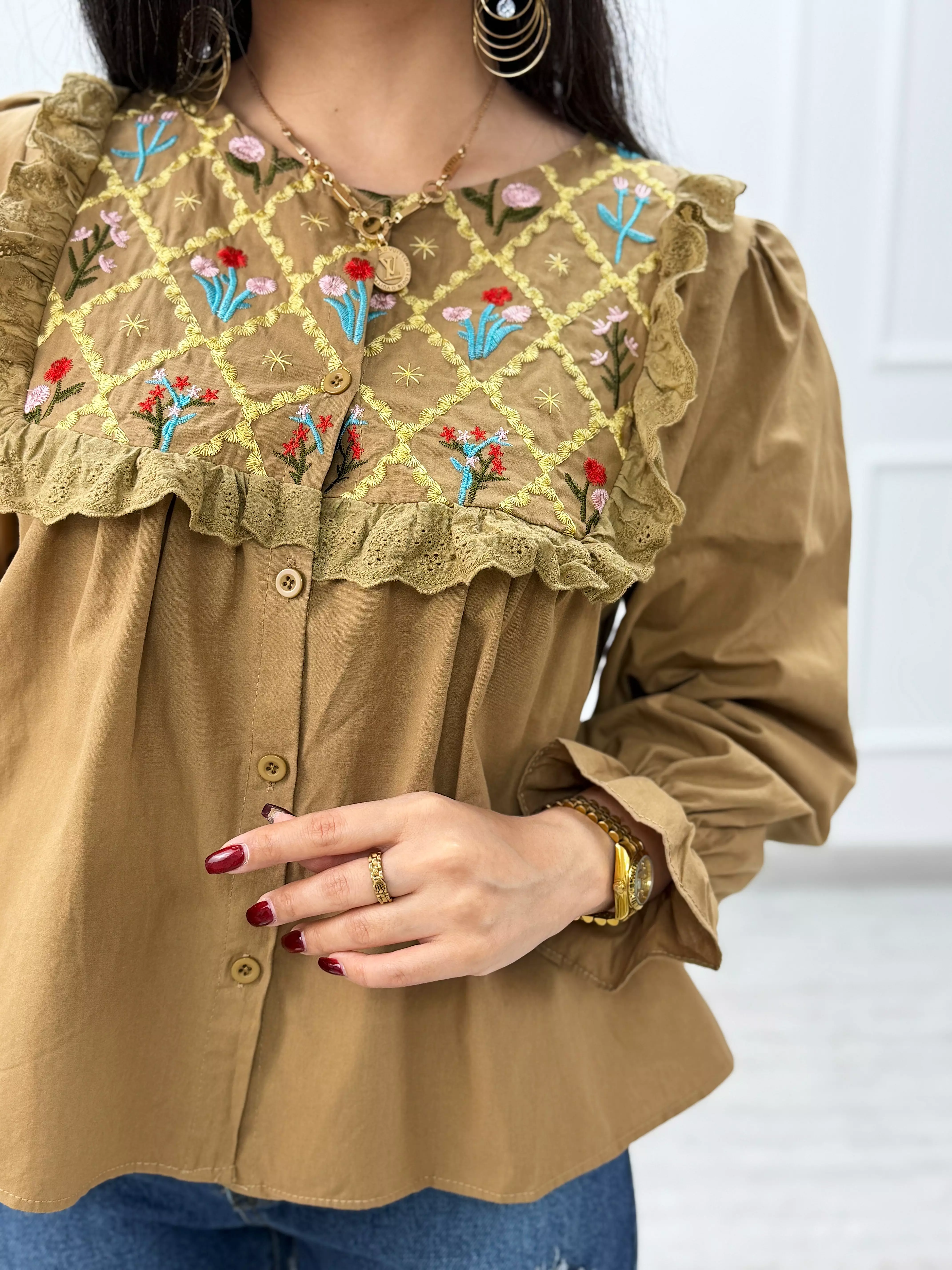شومیز فانتزی گلدوزی