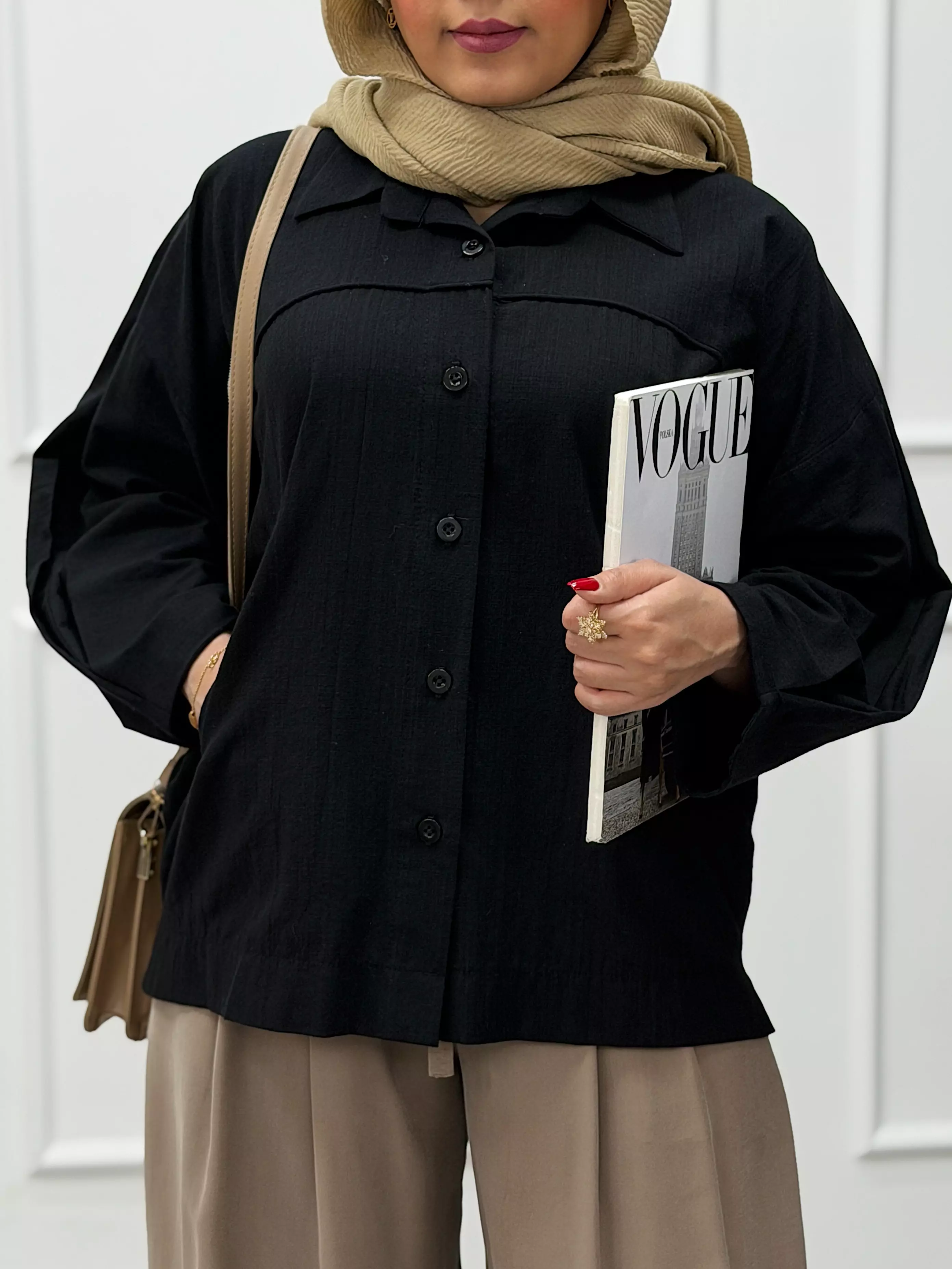 شومیز کتی دو جیب