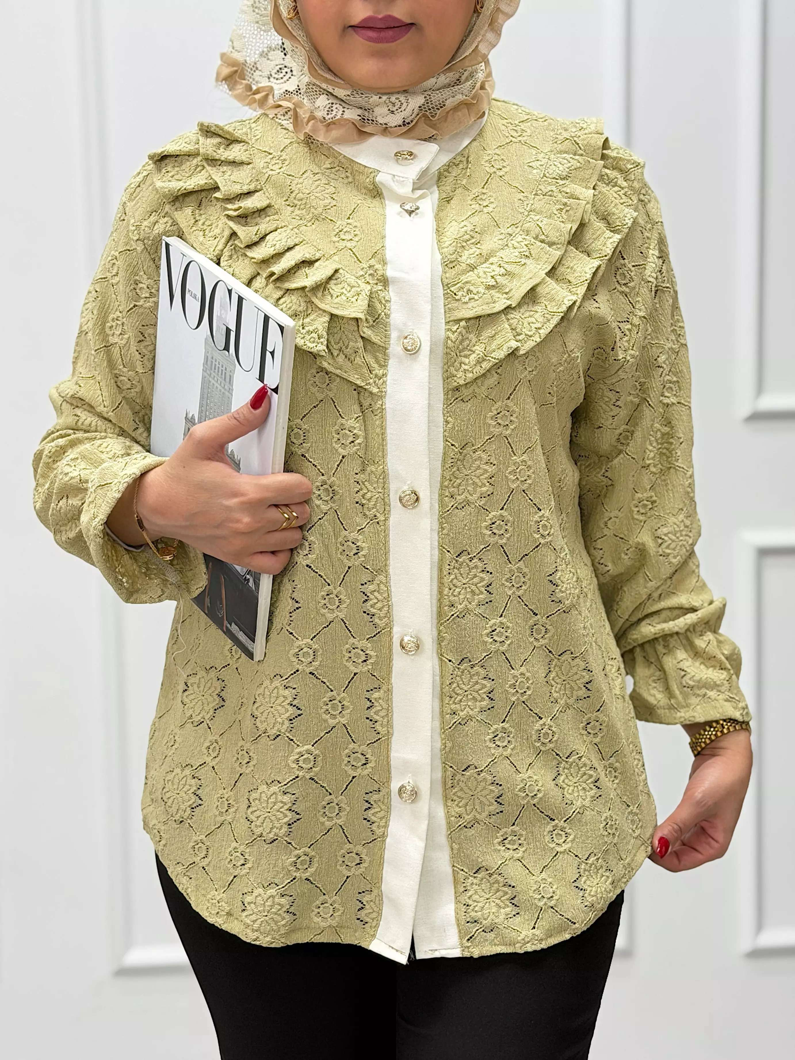شومیز گیپور عسل