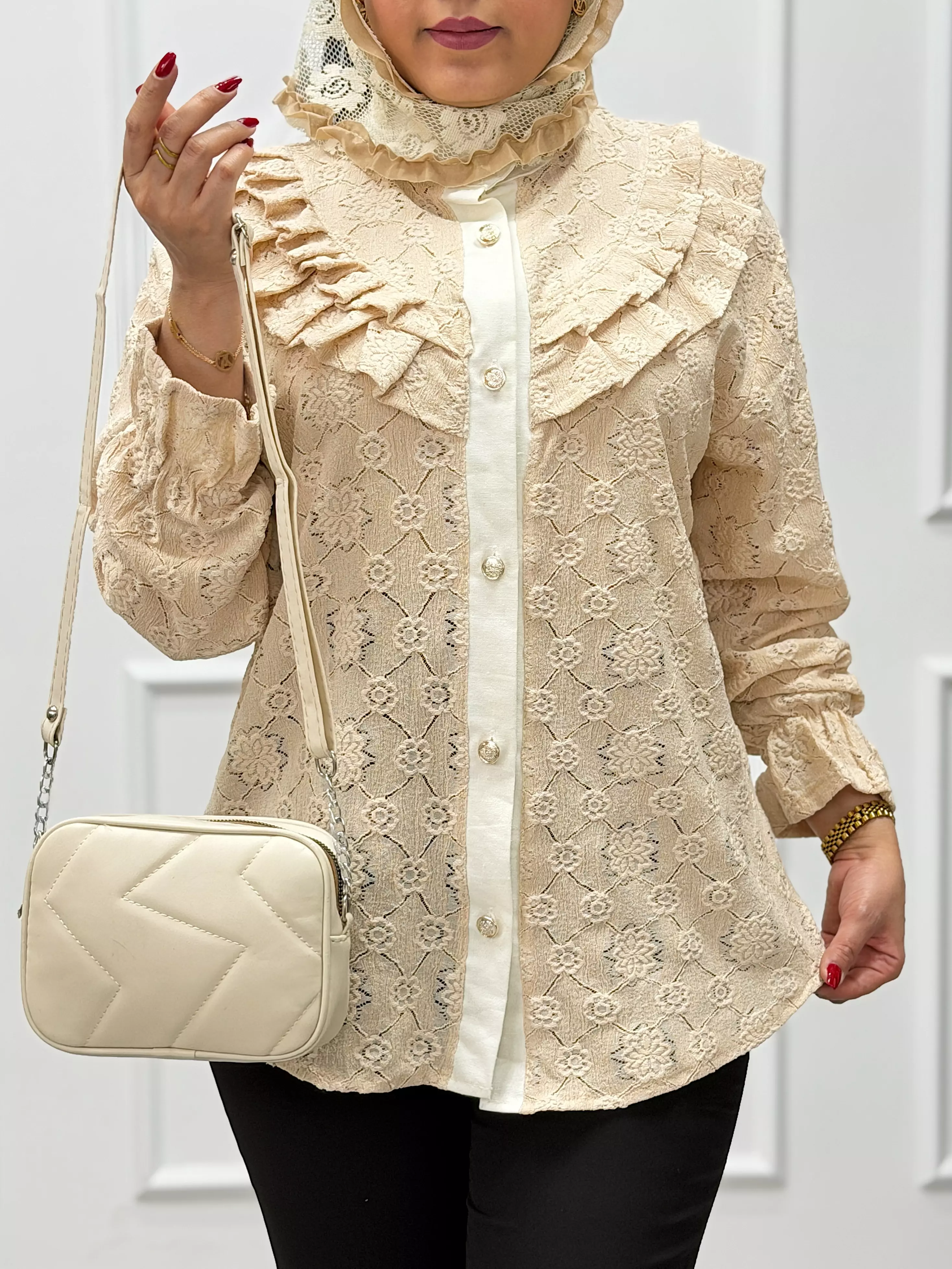 شومیز گیپور عسل