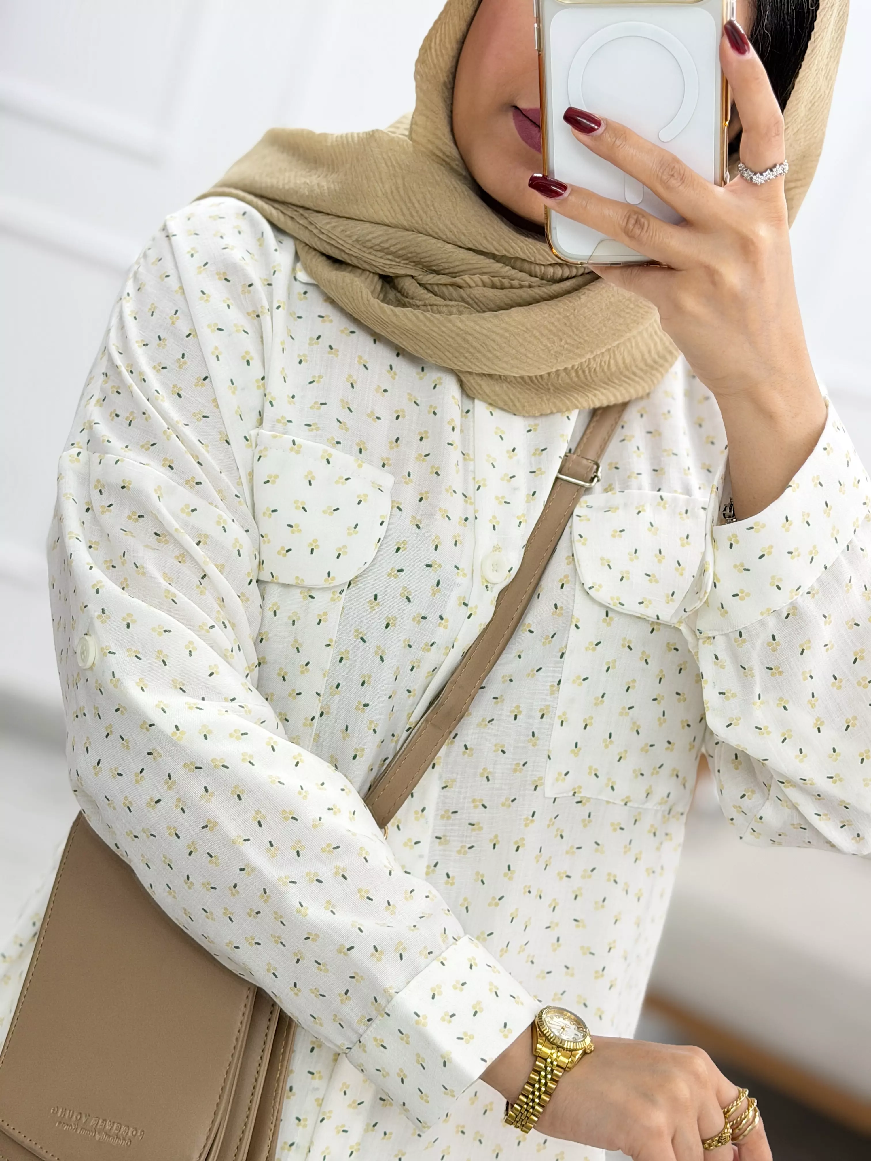 شومیز مانتویی گلی