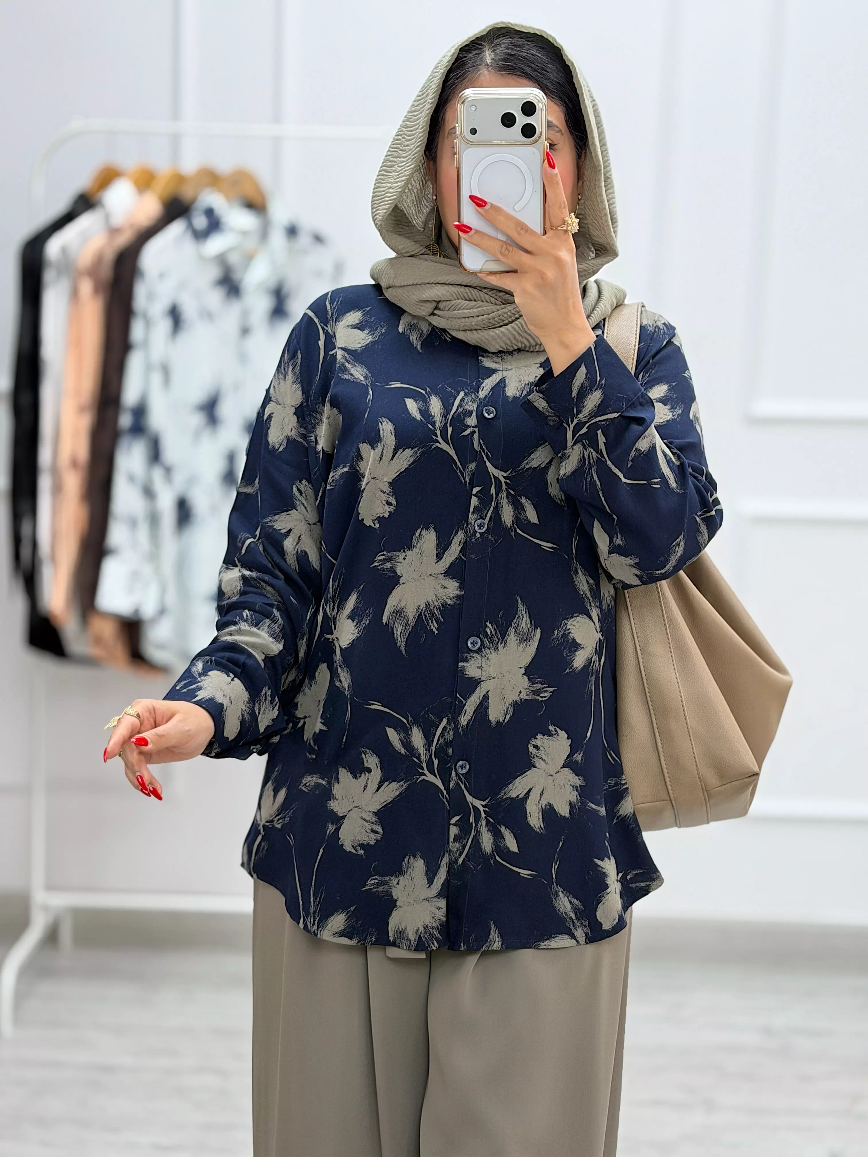 شومیز هاوایی گل