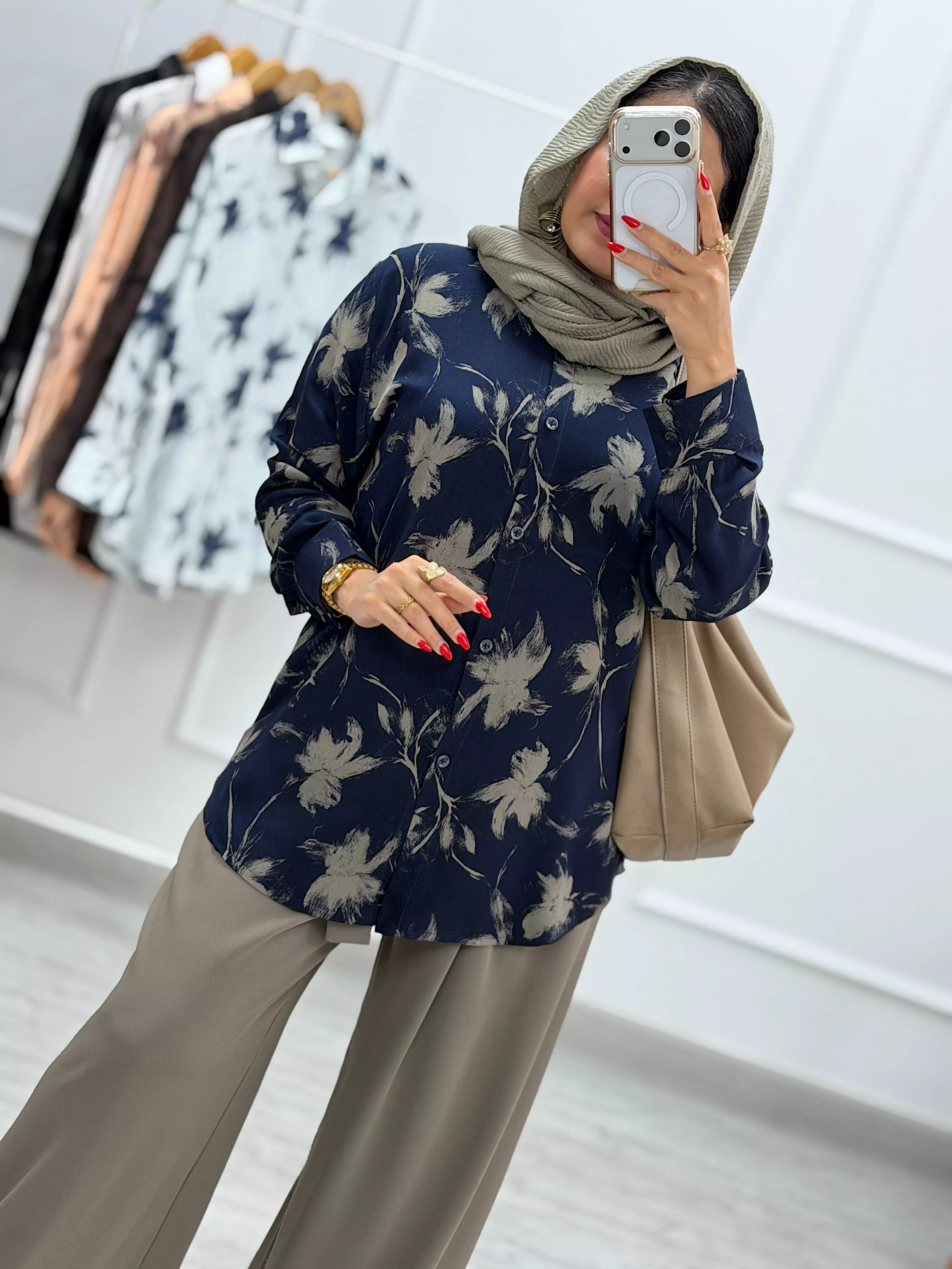 شومیز هاوایی گل