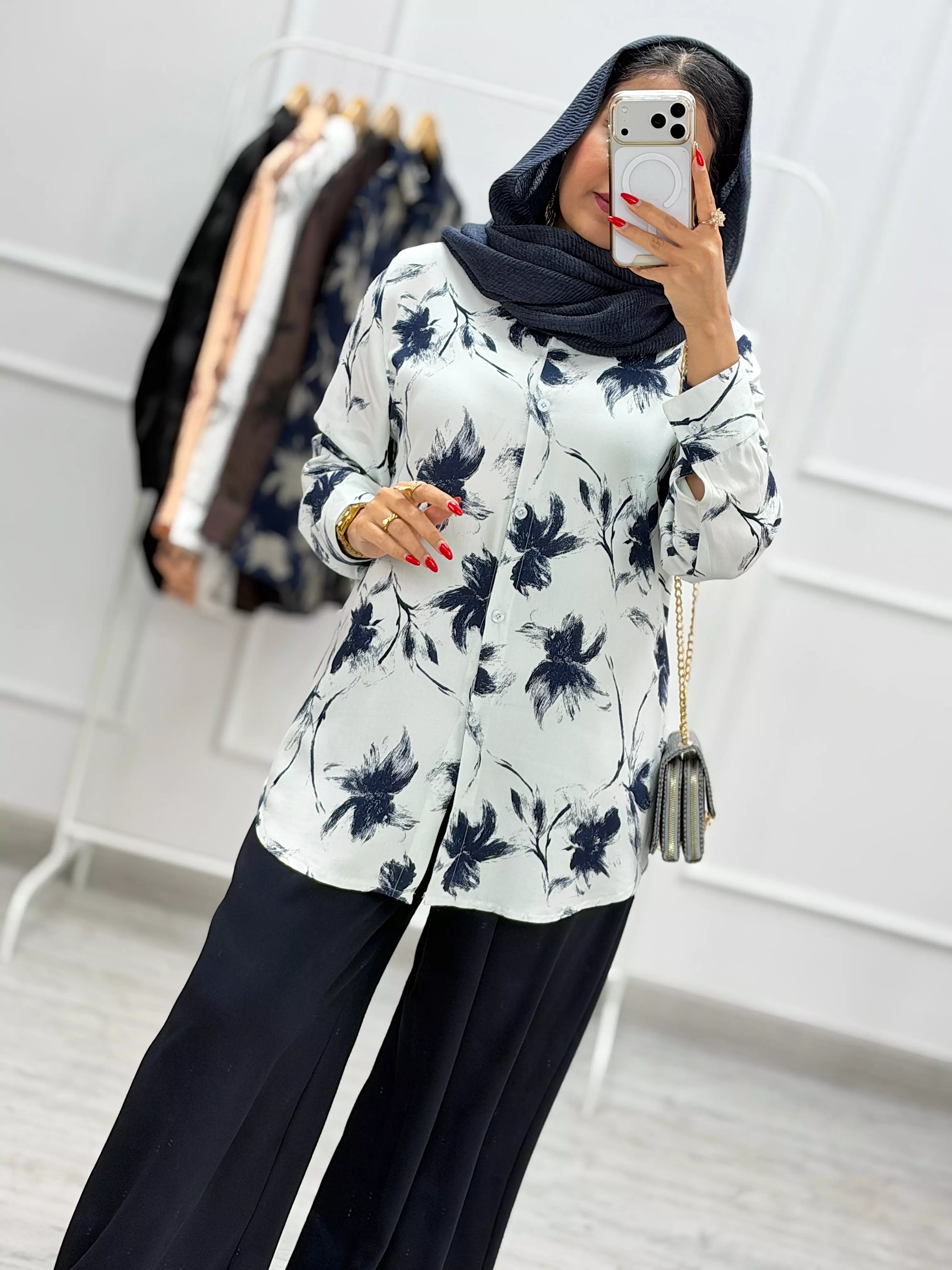 شومیز هاوایی گل
