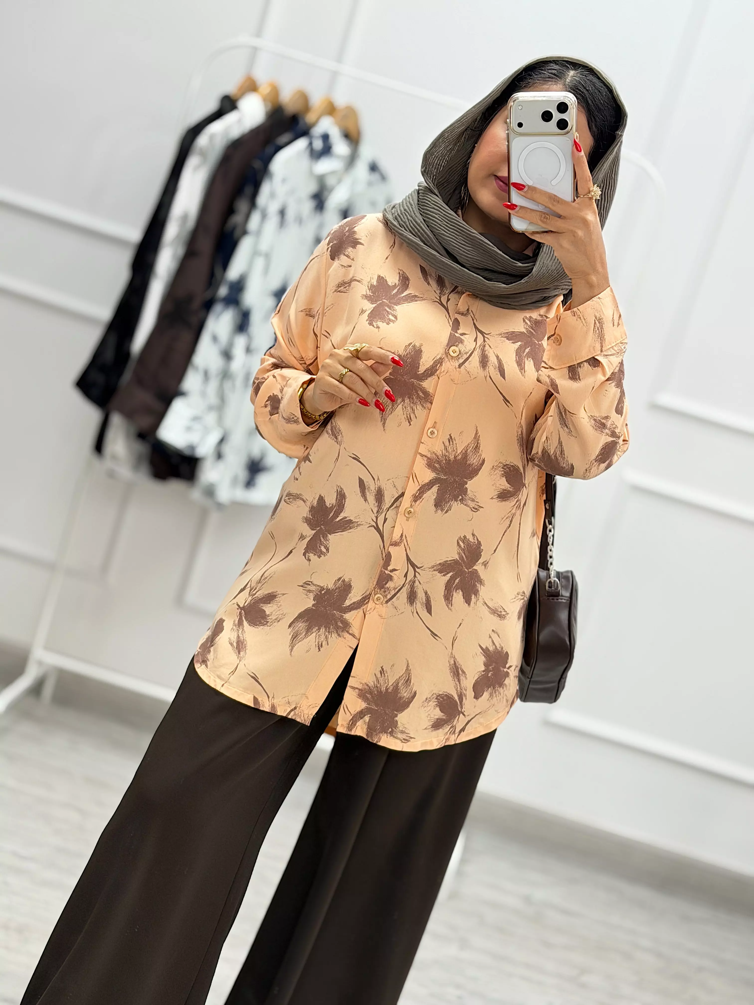 شومیز هاوایی گل