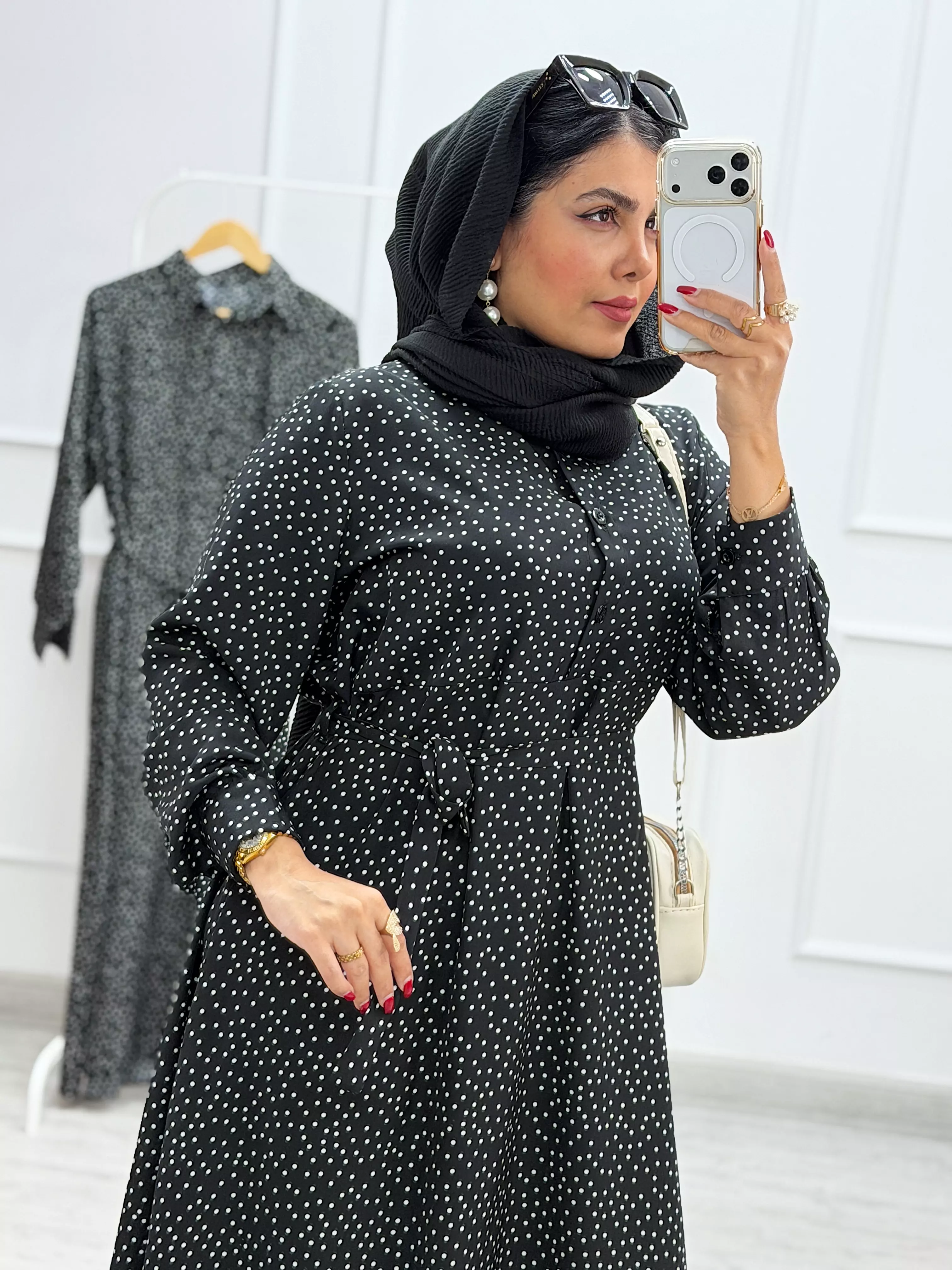 پیراهن ساحلی خالدار
