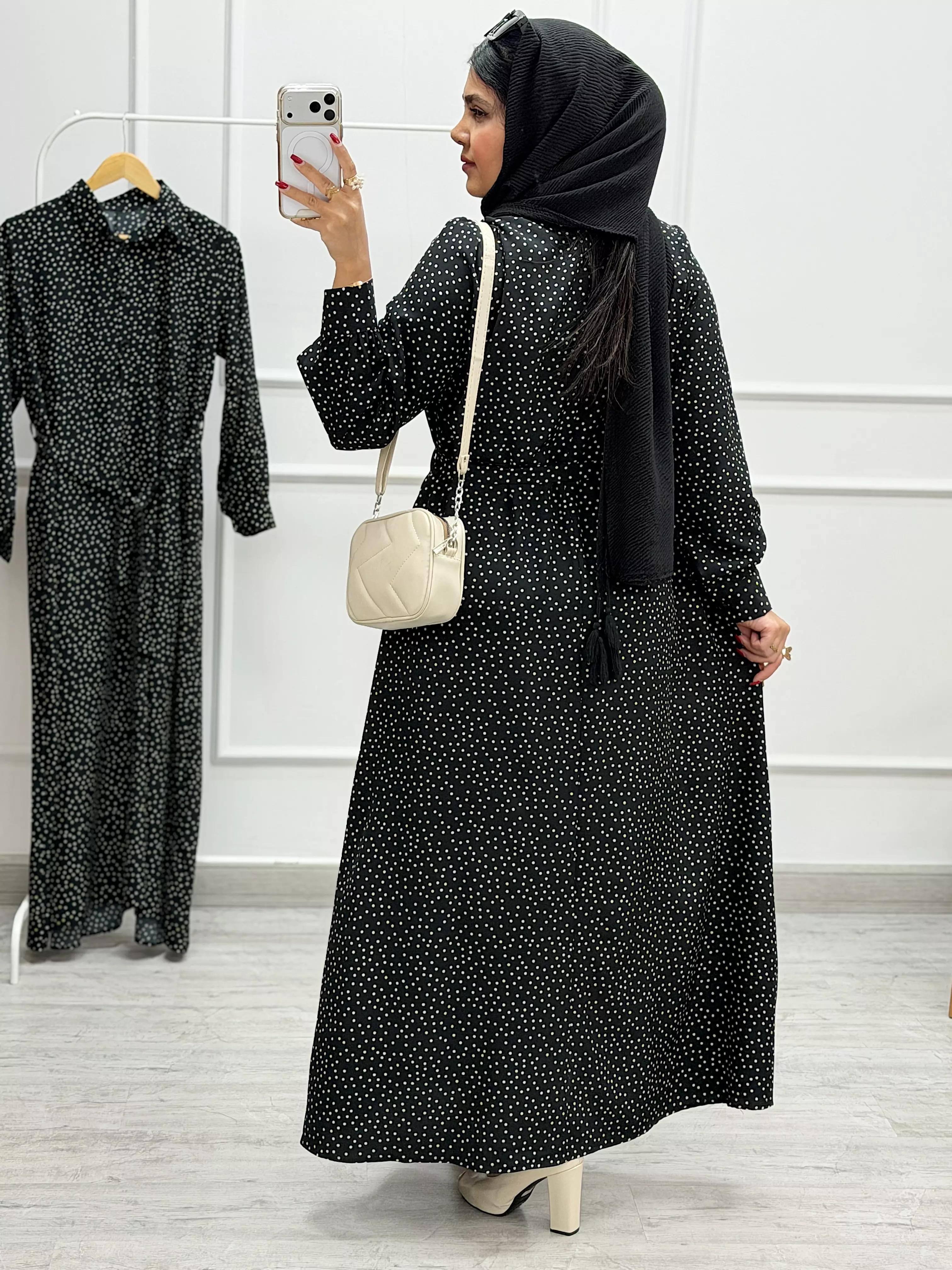 پیراهن ساحلی خالدار