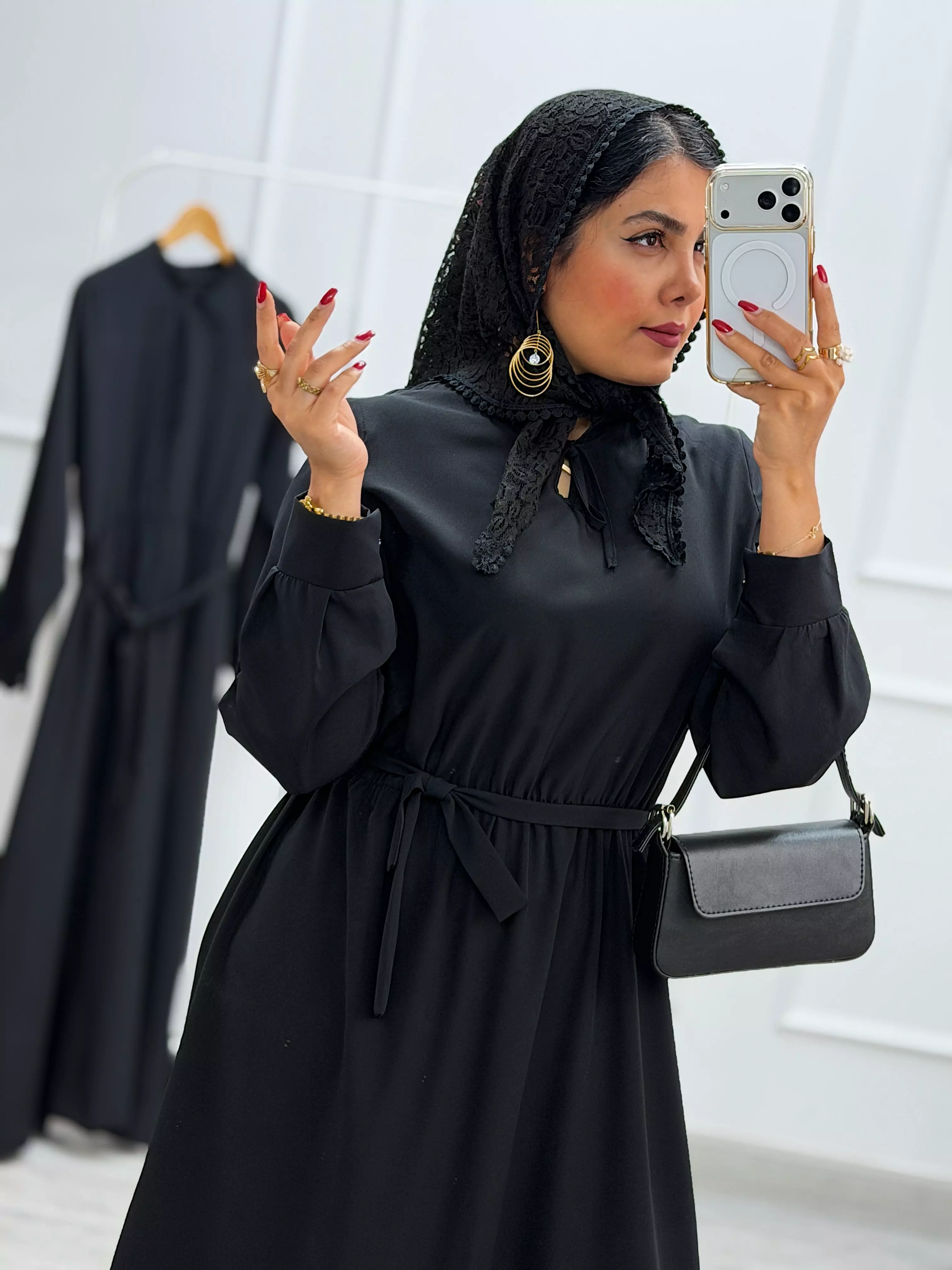 پیراهن ساحلی بلند مشکی