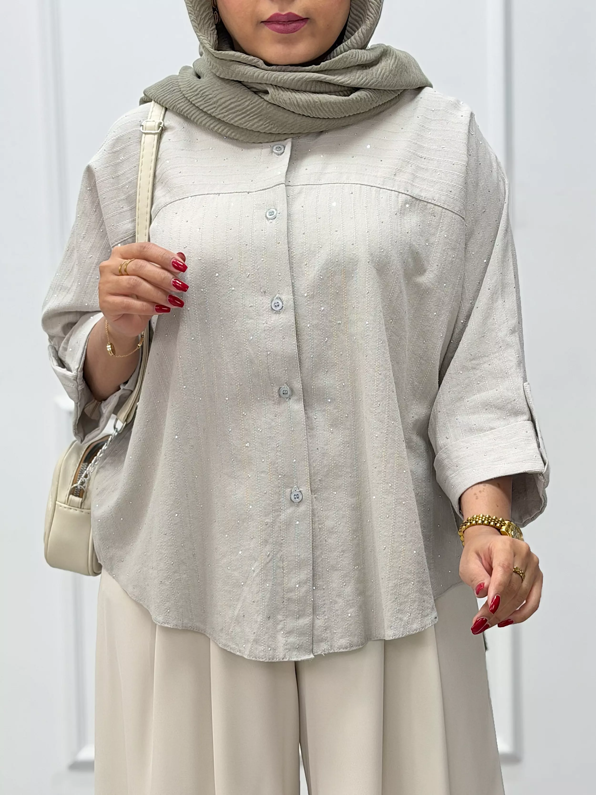 شومیز نگینی پاستلی