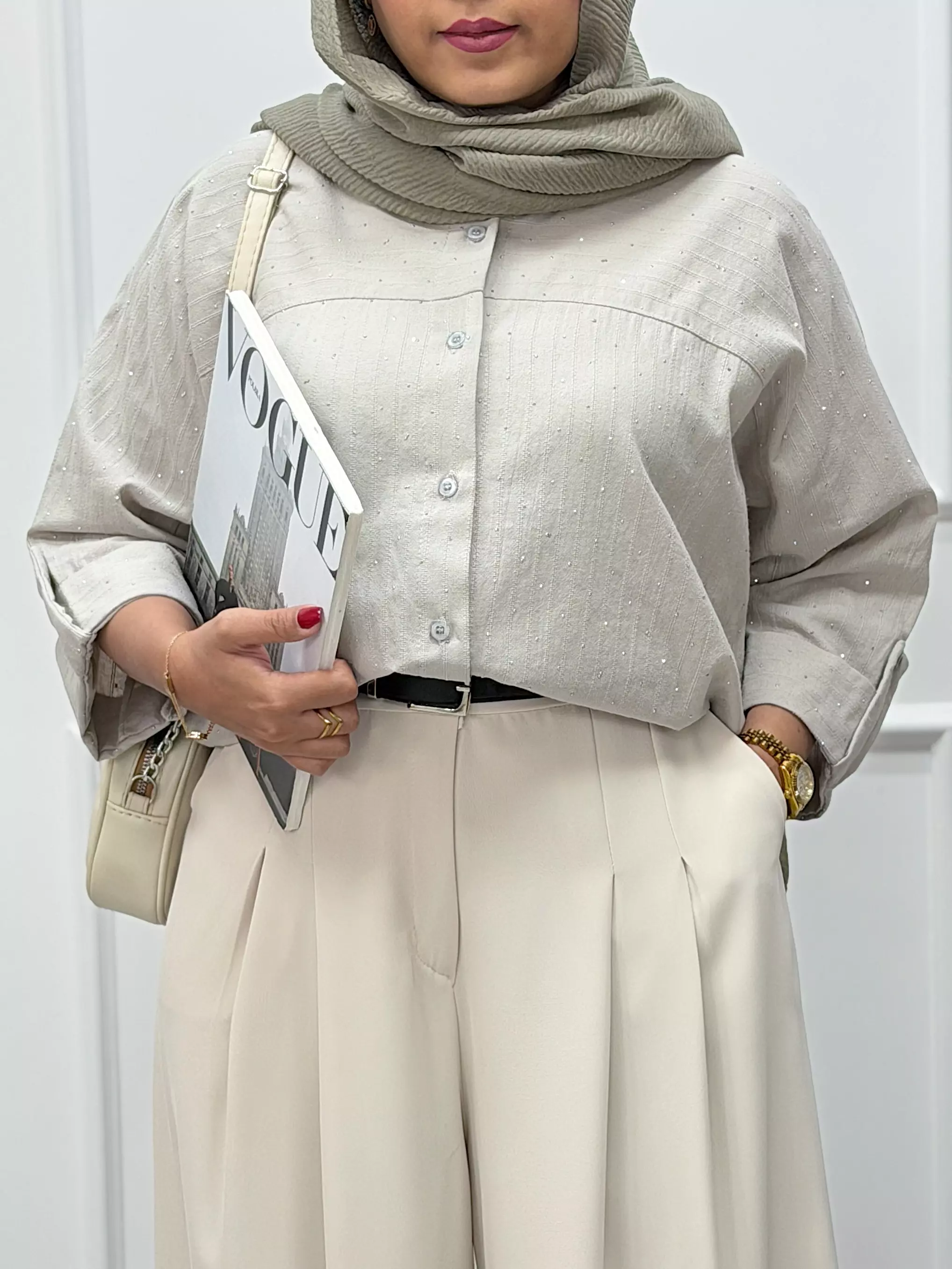 شومیز نگینی پاستلی