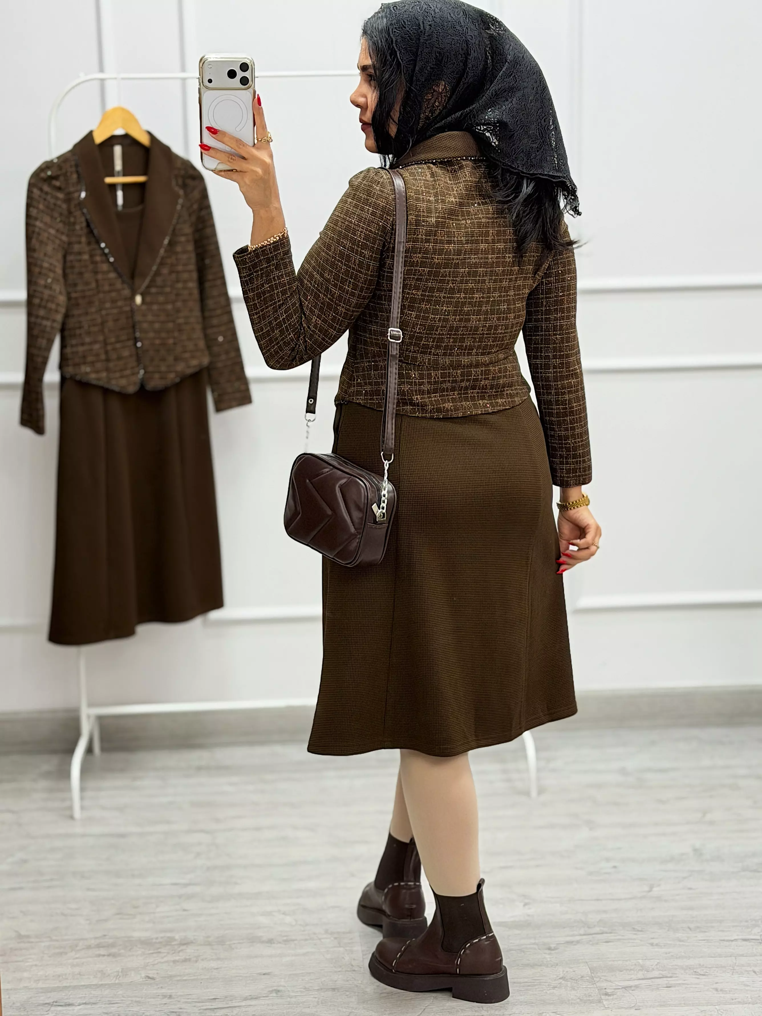 پیراهن کتی پاییزه ساناز