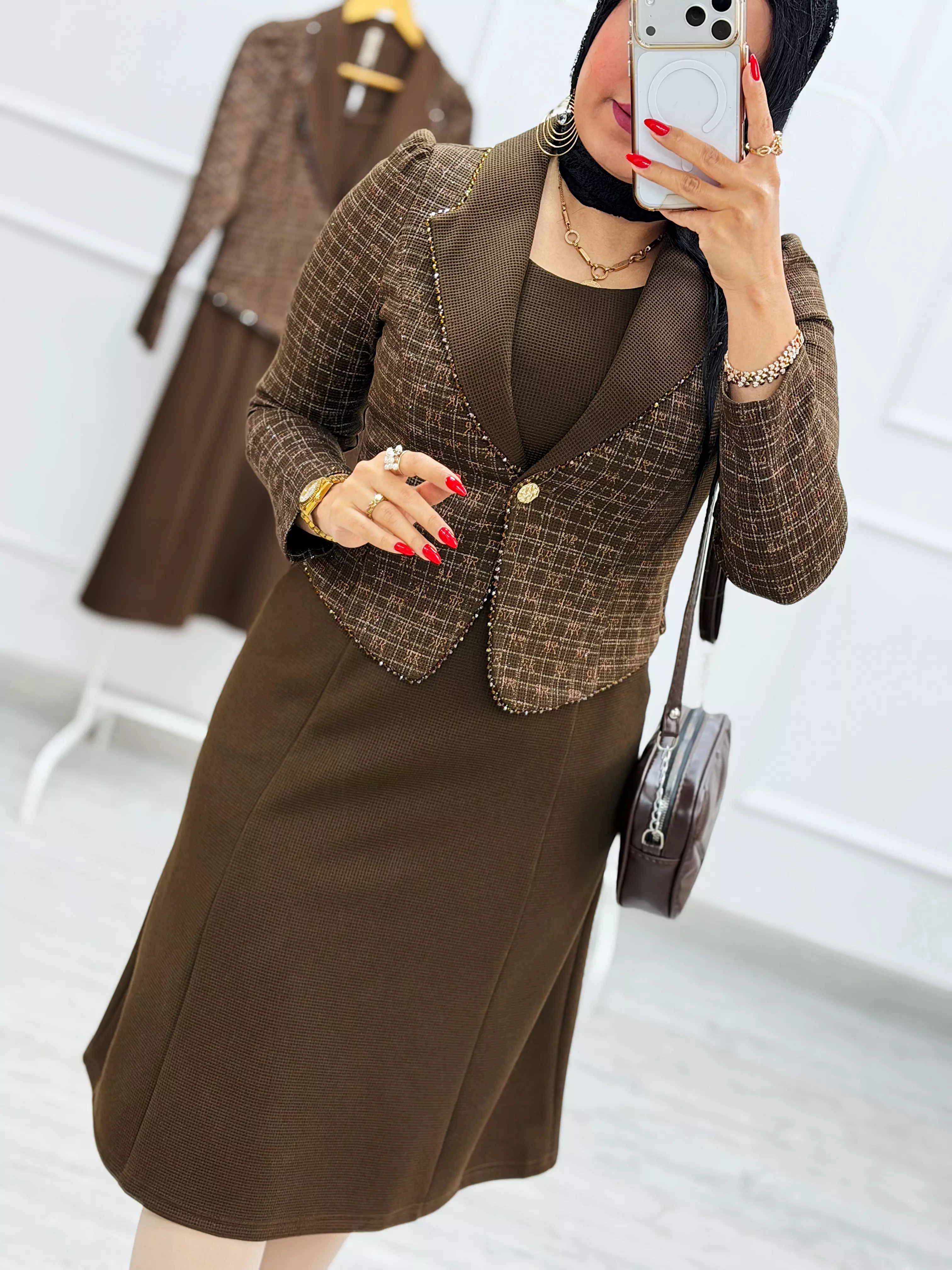 پیراهن کتی پاییزه ساناز