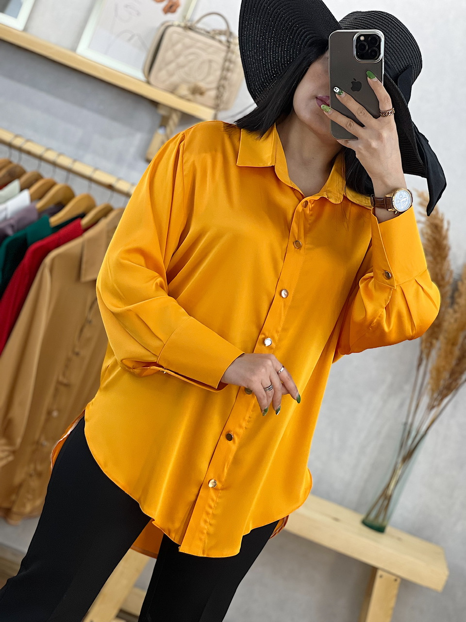 شومیز ساتن ترک