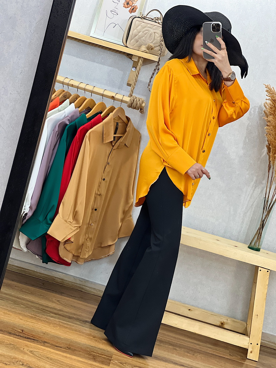 شومیز ساتن ترک