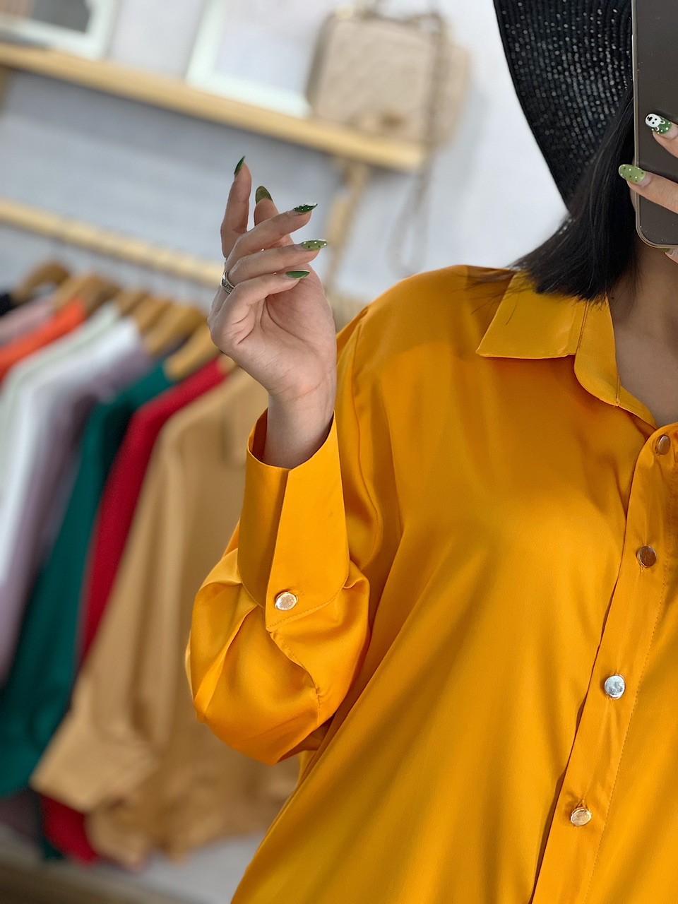 شومیز ساتن ترک