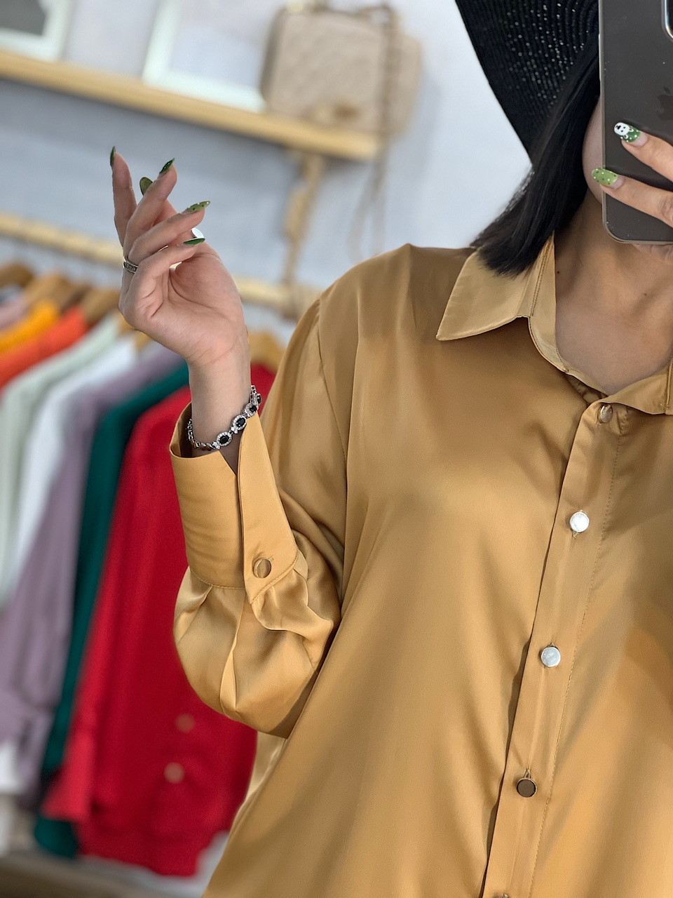 شومیز ساتن ترک