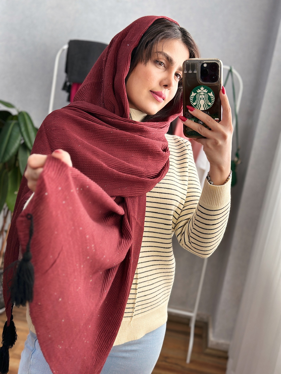 شال ویشکا زرشکی