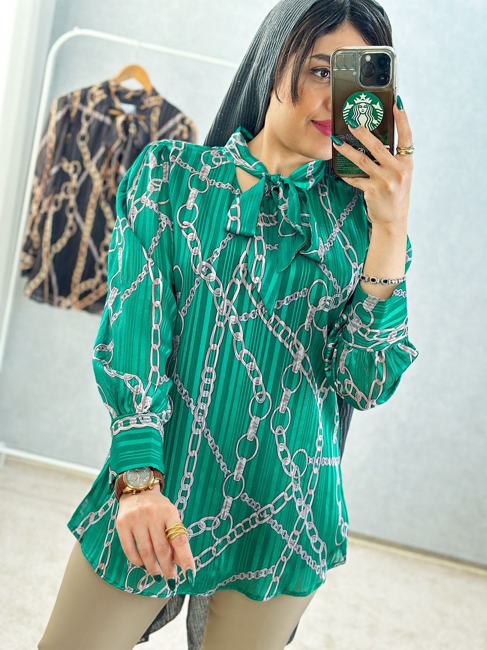 شومیز طرح زنجیری