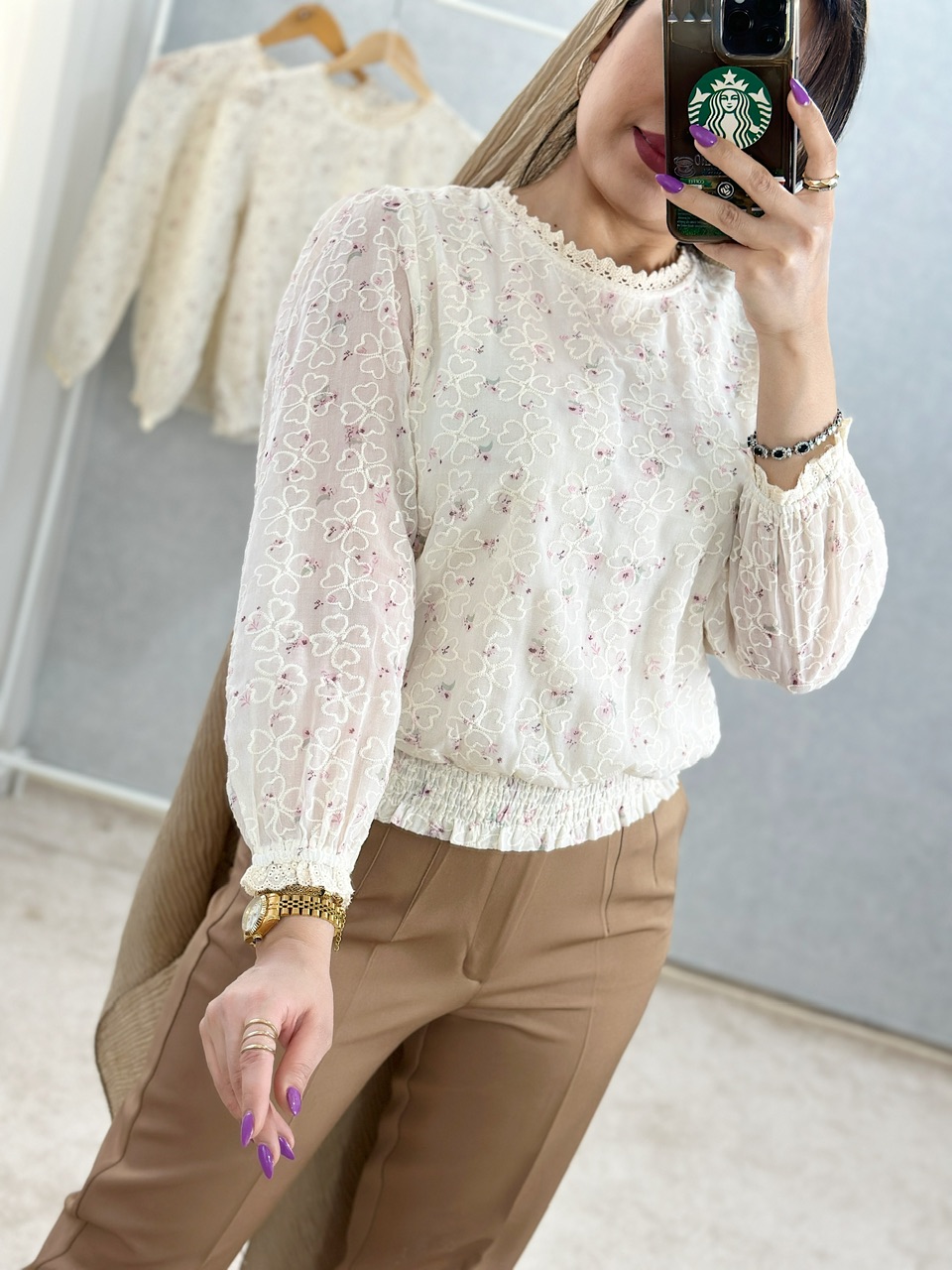 شومیز خامه دوزی