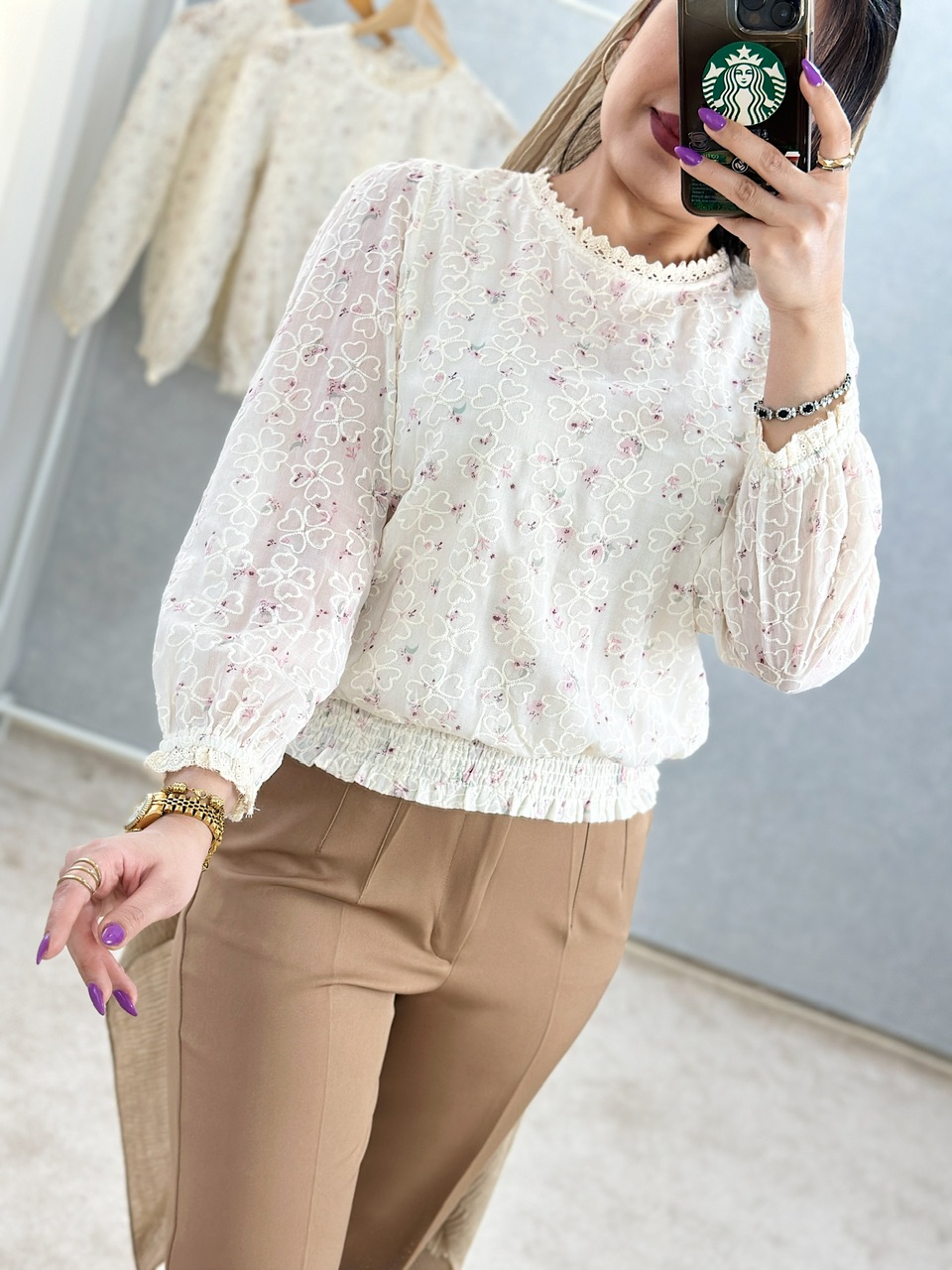 شومیز خامه دوزی