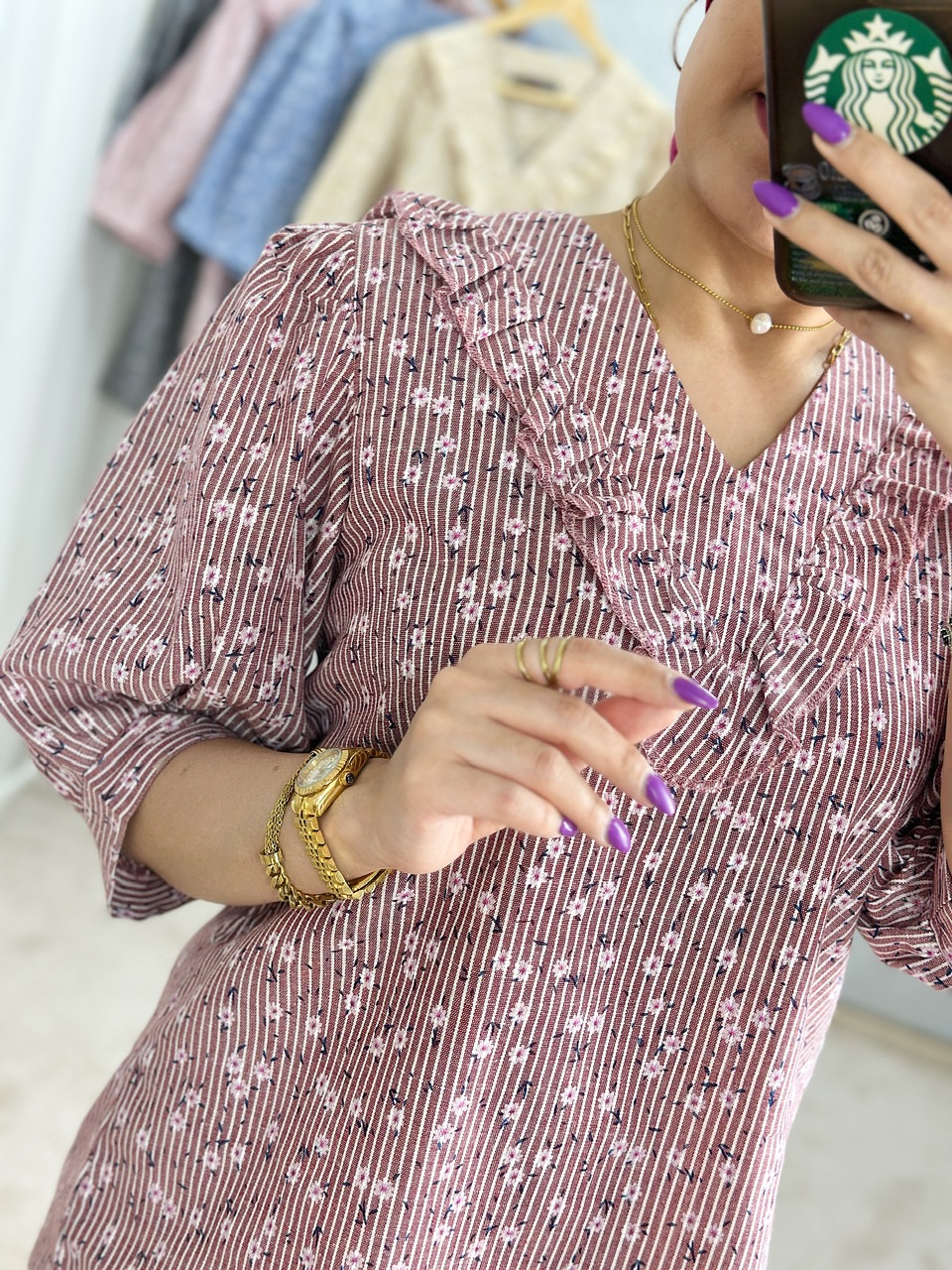 شومیز گل خمیری