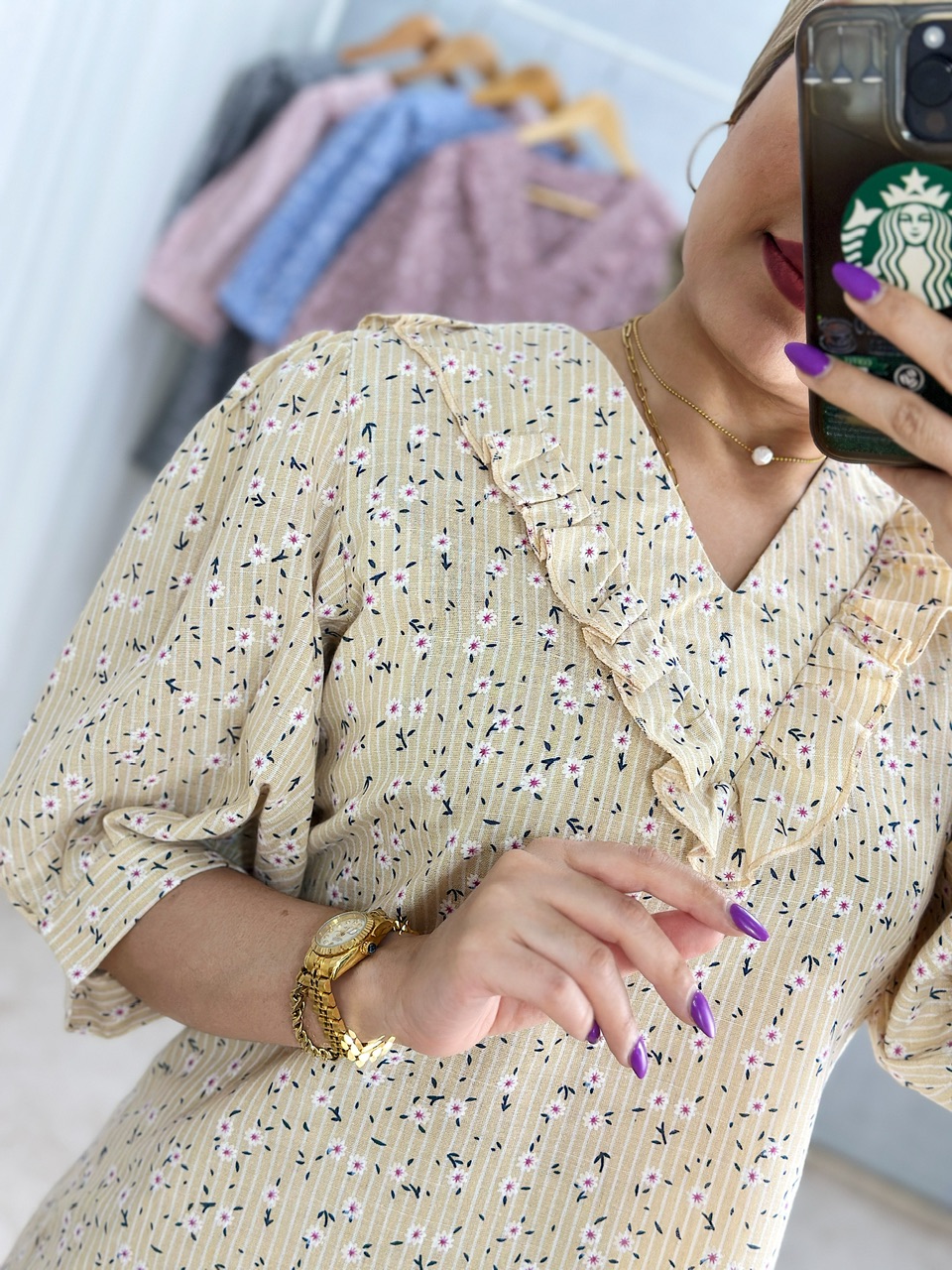 شومیز گل خمیری