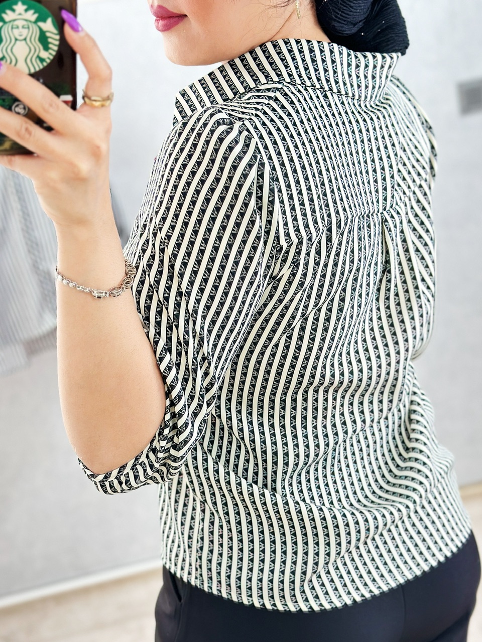 شومیز کلاسیک راه راه