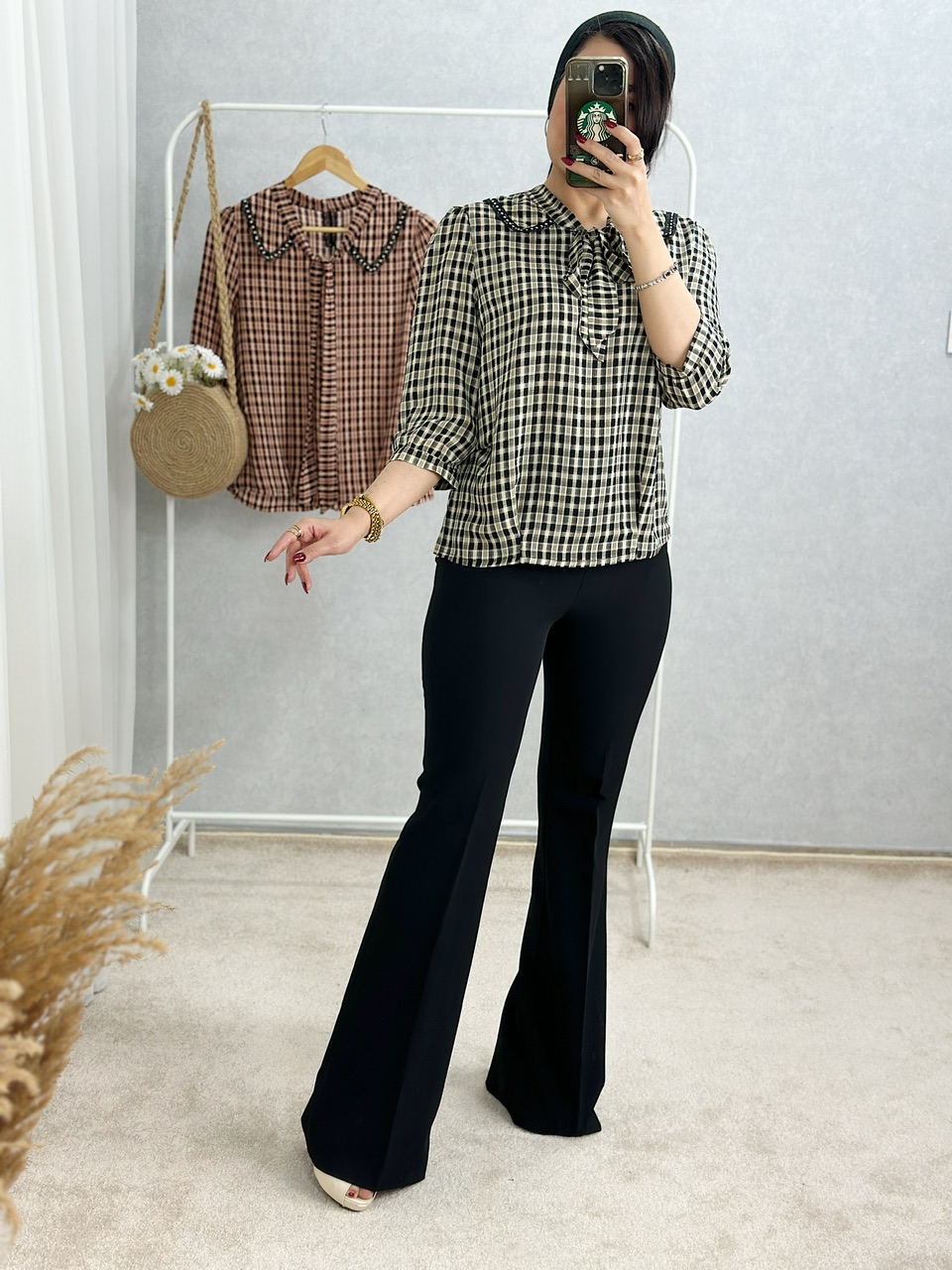 شومیز یقه نگین