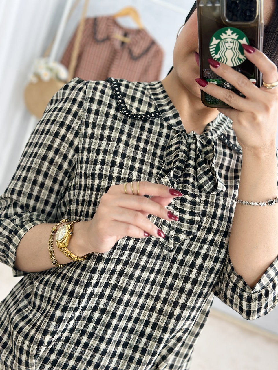 شومیز یقه نگین