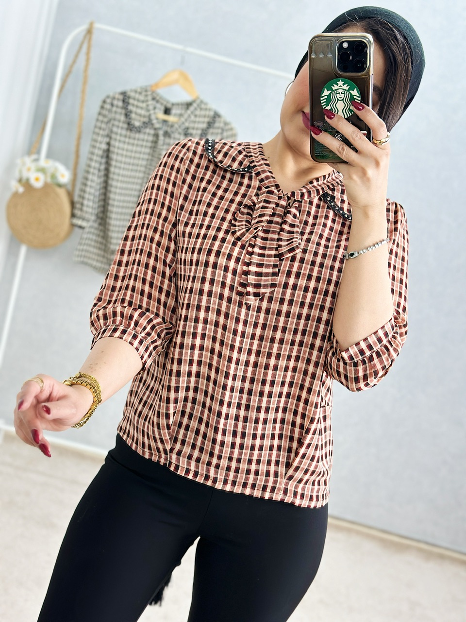 شومیز یقه نگین