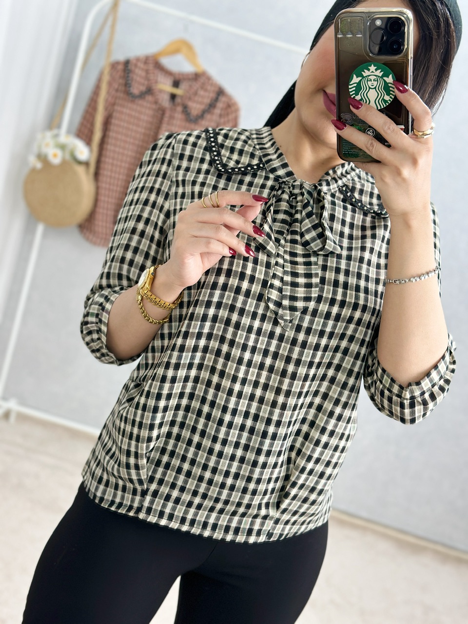 شومیز یقه نگین