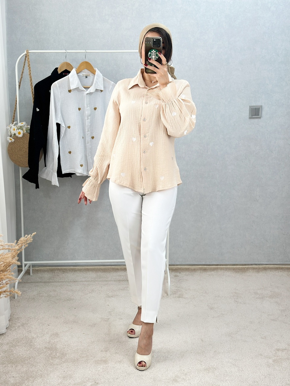 شومیز قلب گلدوزی