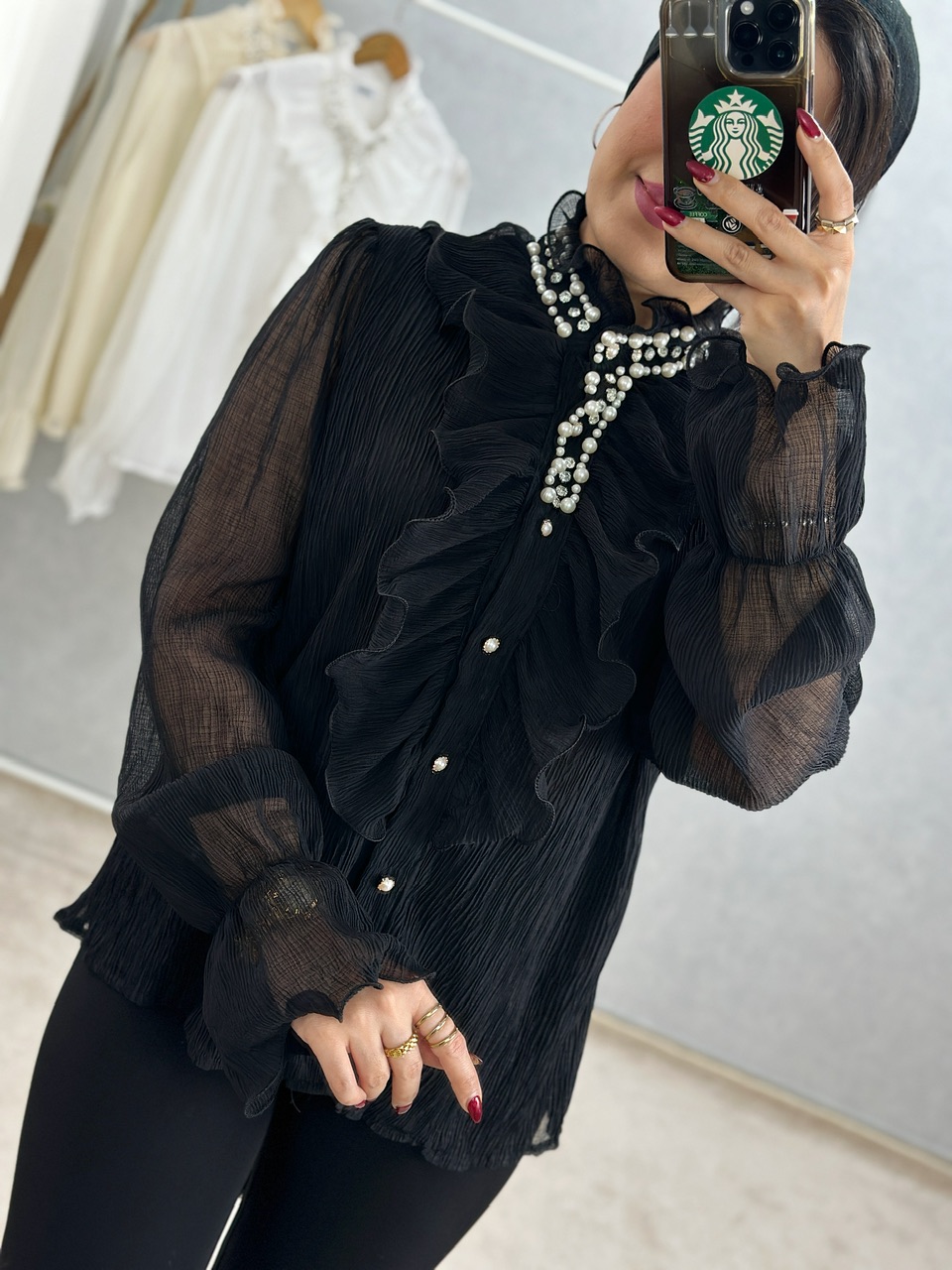 شومیز پرنسسی مروارید