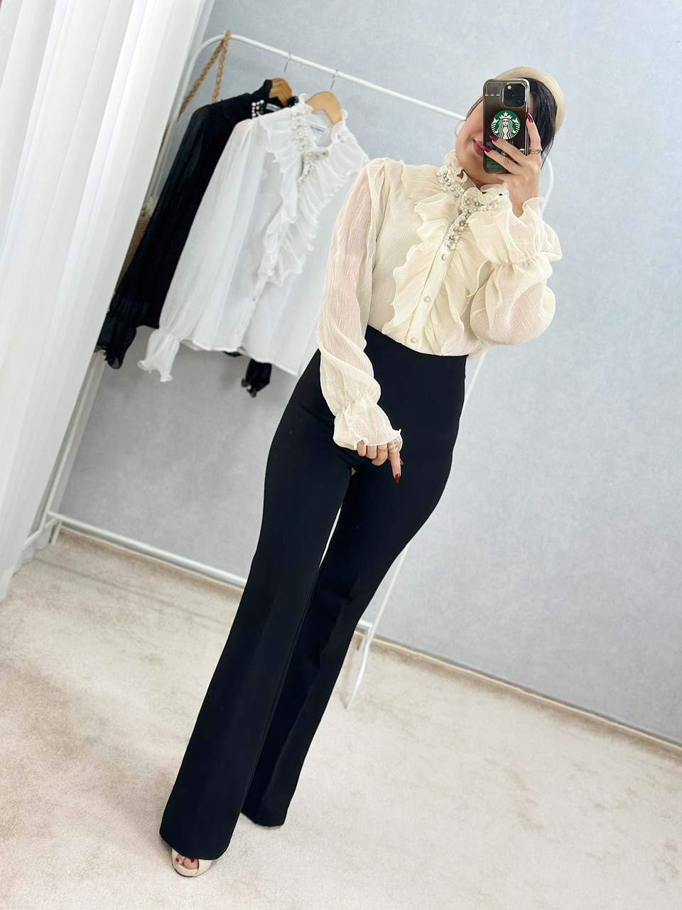 شومیز پرنسسی مروارید