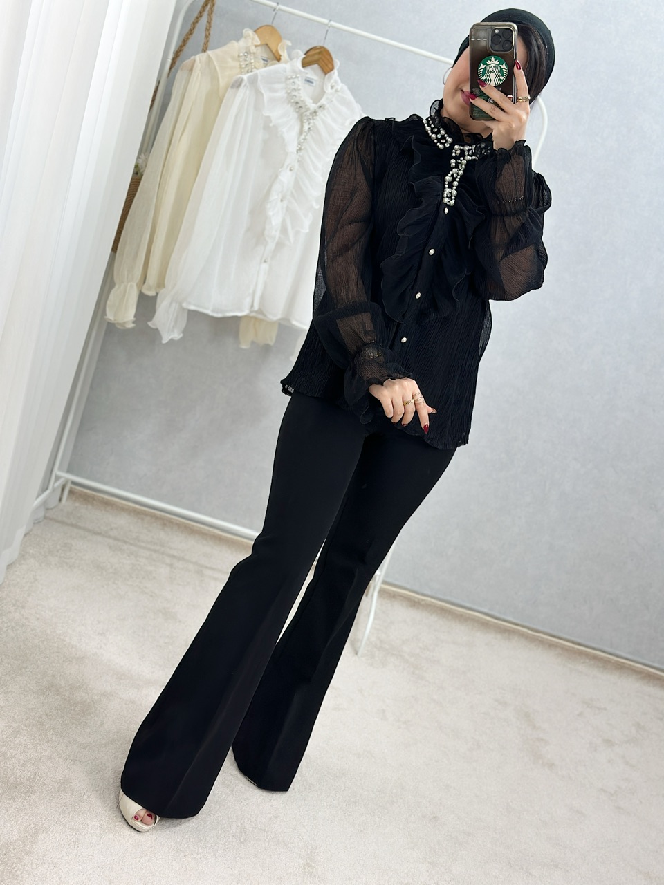 شومیز پرنسسی مروارید