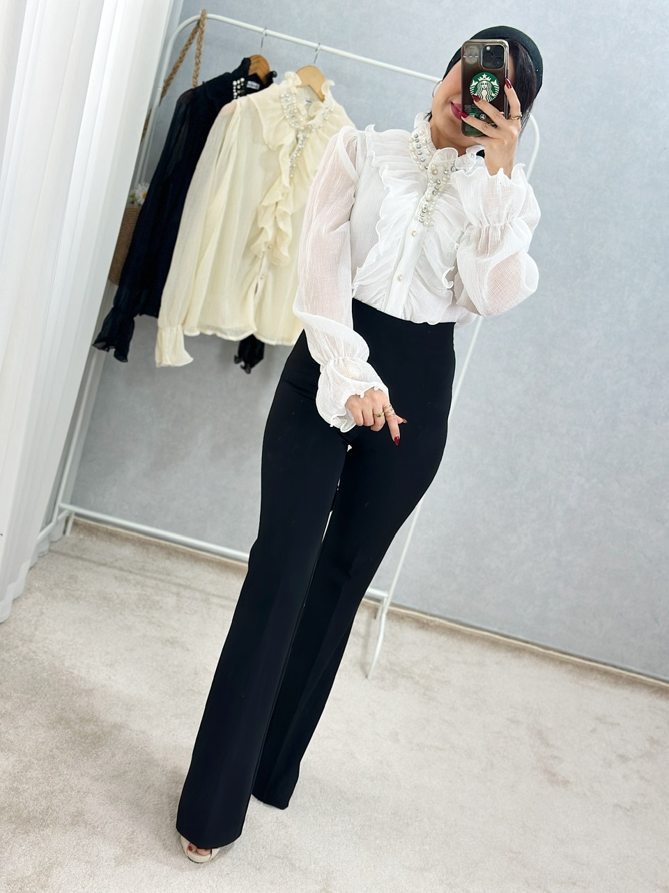 شومیز پرنسسی مروارید