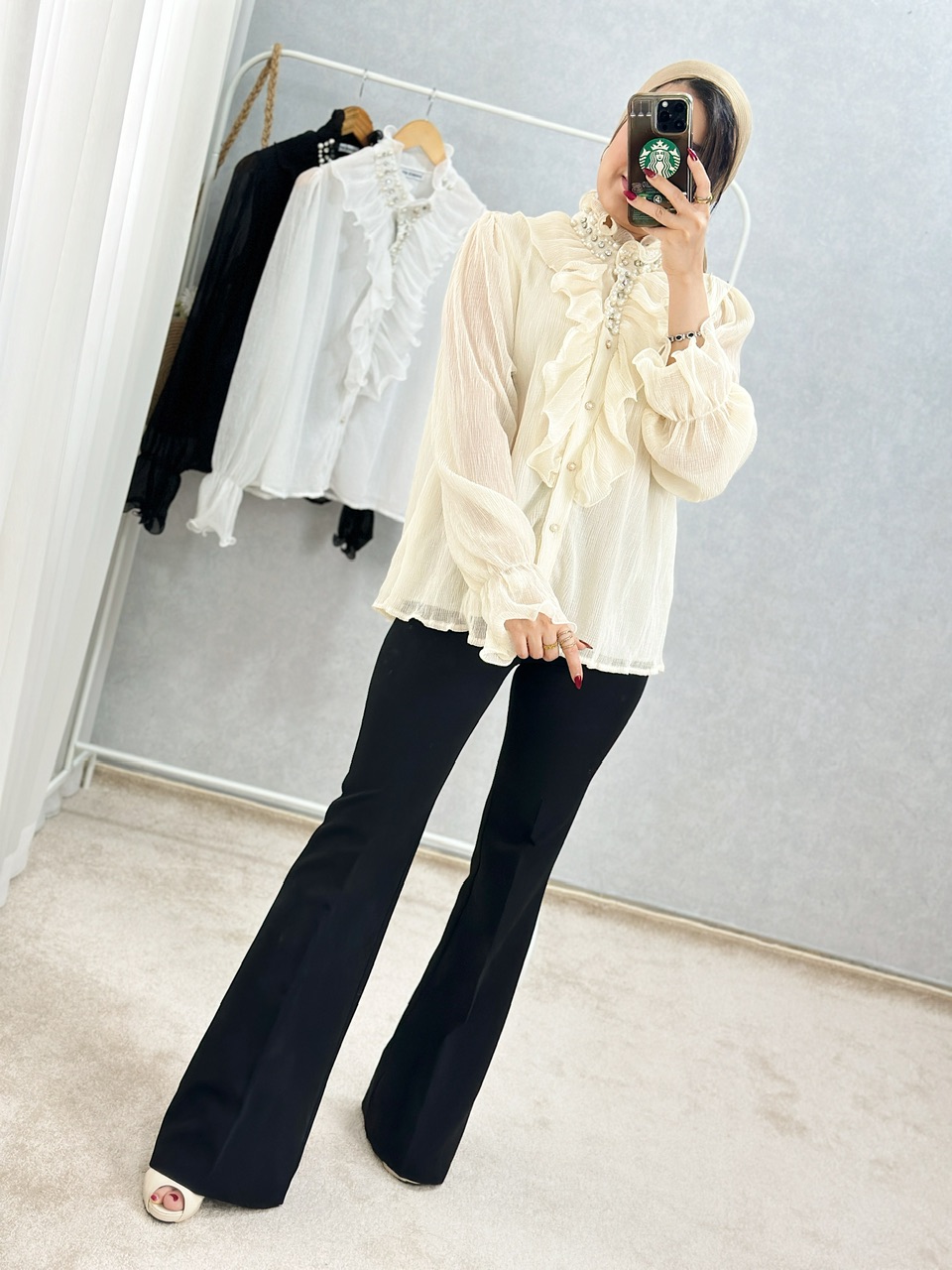 شومیز پرنسسی مروارید