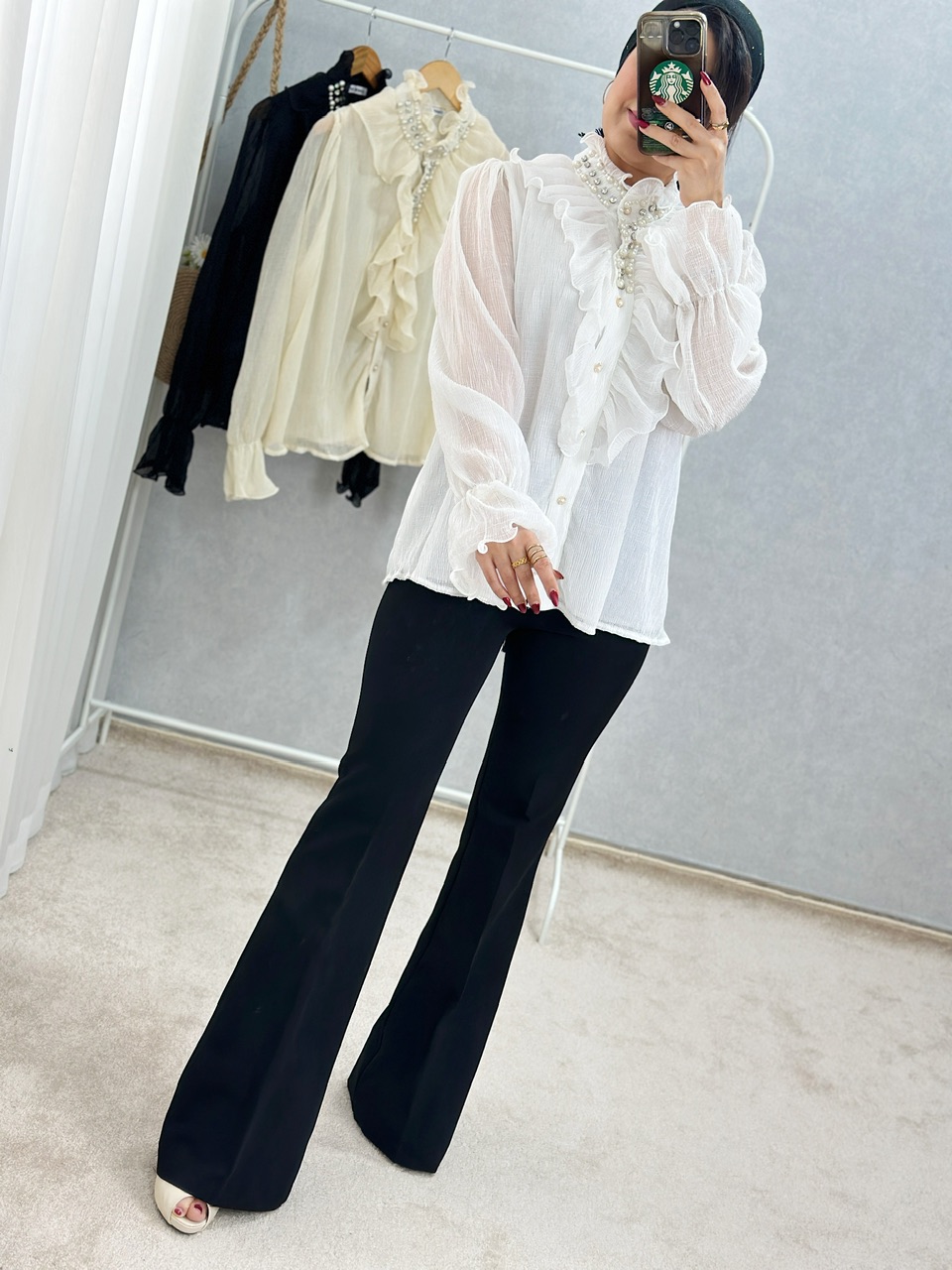 شومیز پرنسسی مروارید